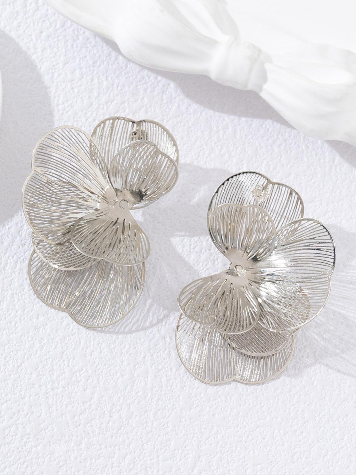 Elegant Flower Earrings, Fashion Style, Perfect for Daily Wear, Dates, Parties, Holidays, Gifts, Various Occasions Jewelry Accessories