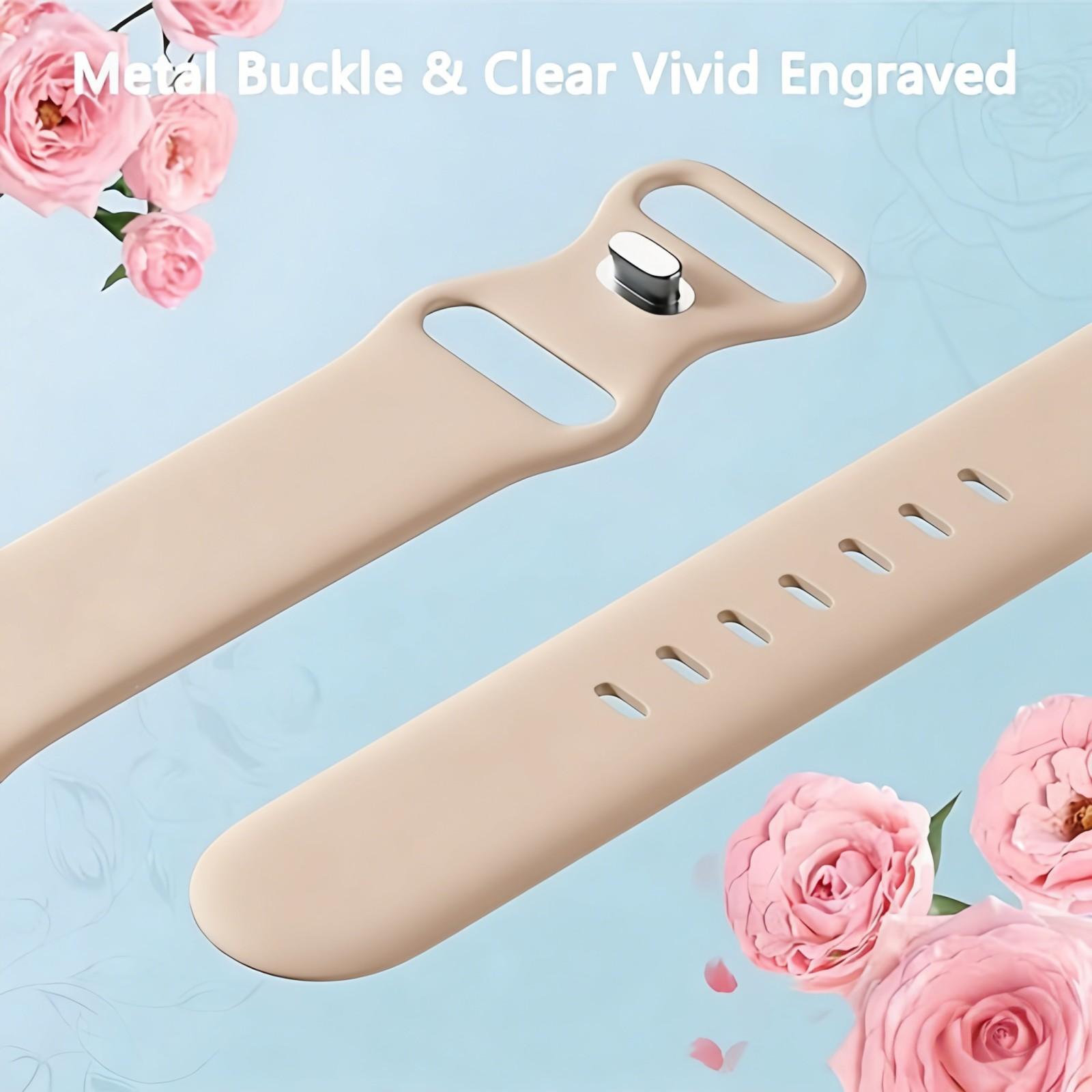 3 Pack Sport Silicone Band for Apple Watch, Soft Waterproof Wristband, Replacement Strap for 40mm-49mm, Series 9-1 Se Ultra