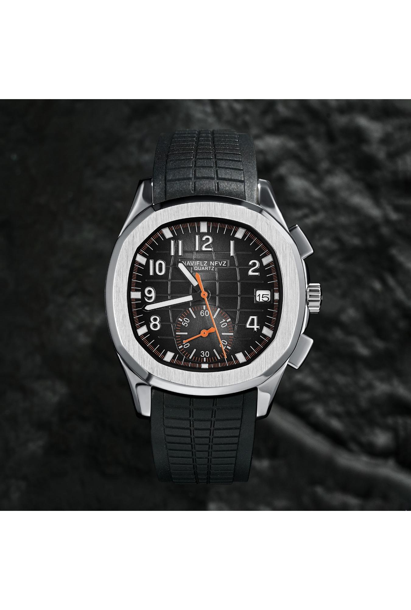 NAVIFLZ NFVZ Sports Watch Man Luxury Men's Watch Waterproof Luminous Rubber Wrist Watch Chronograph Wristwatch Gift brand gift box with calendar Relogio Masculino