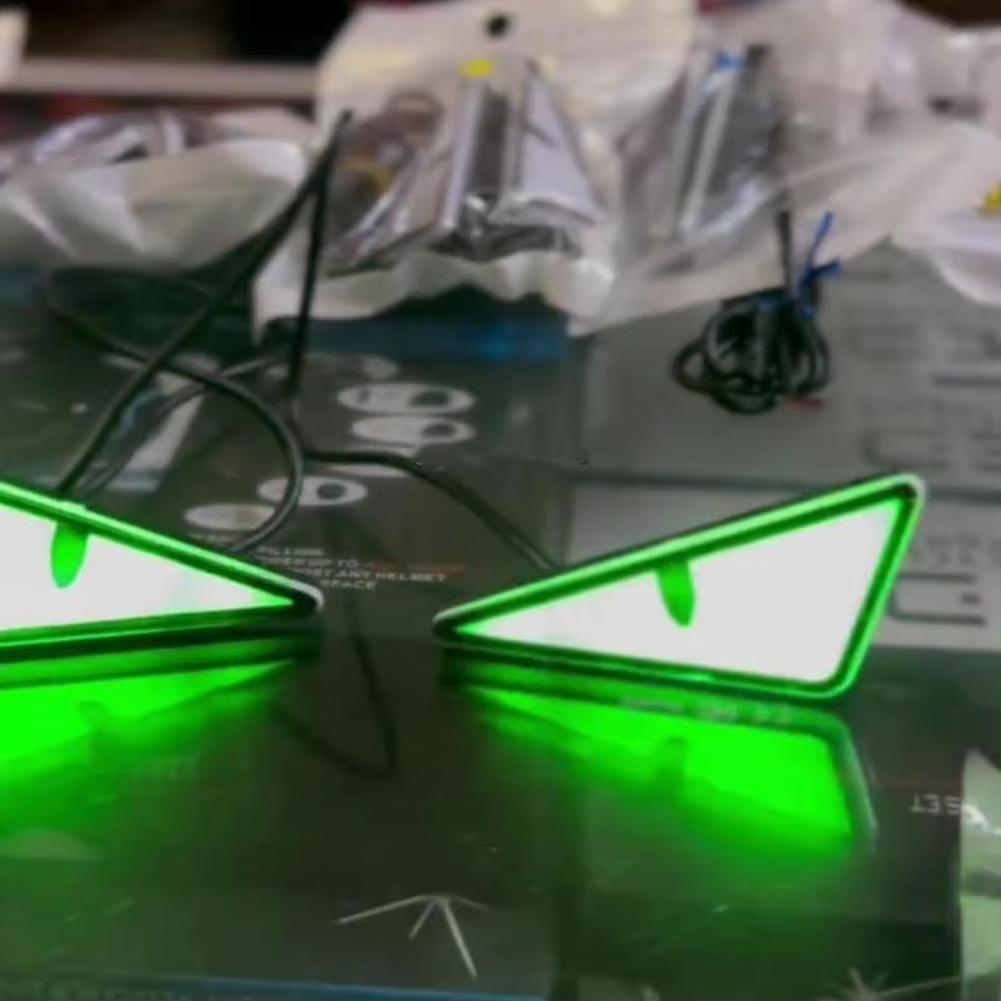 LED Devil'Eyes Universal MotorcycleLights Demon Eyes Headlight Motorcycle Mini Projector Lens Lamp Car Decoration Lights