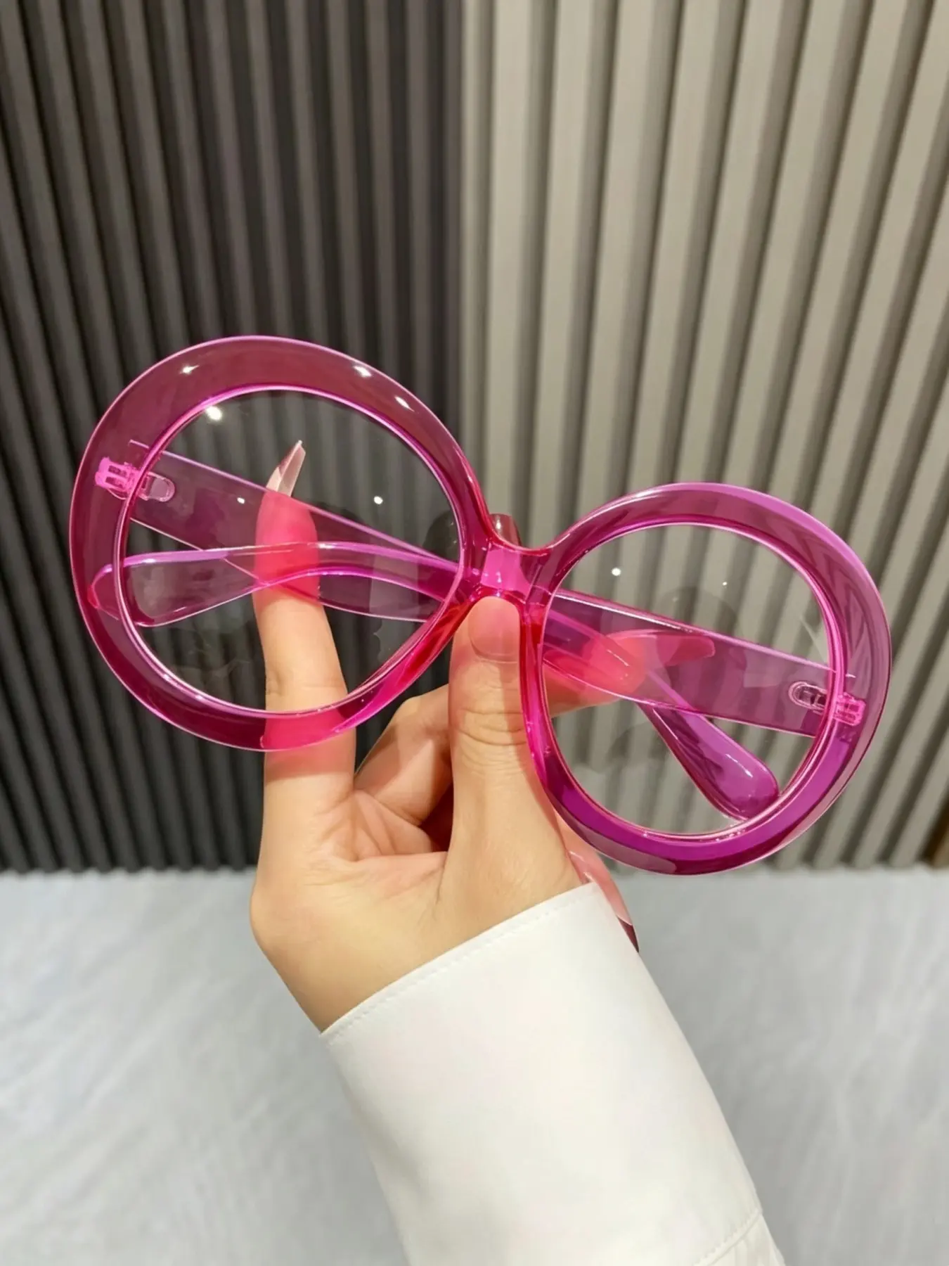 New Y2K Style Round Frame Glasses, Unisex Retro Party Fashion Hip Hop Sunglasses, Casual Streetwear Accessory, Trendy Eyewear for Men and Women, Fashionable Frames Glasses