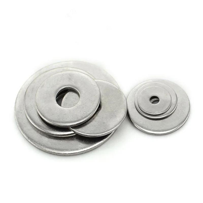 Stainless Steel Flat Washer, Mixed Size Flat Washer Set, Durable and Sturdy Flat Washer Assortment Kit for Home and Industrial Use, Heavy Duty