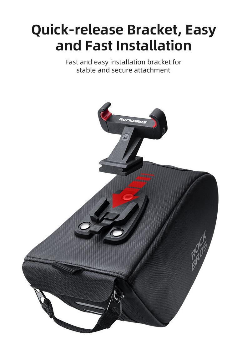 ROCKBROS Bike Saddle Bag Separating Expandable Waterproof Big Capacity Bike Bag For MTB Road Bike Quick Release Bike Accessories 1.3L