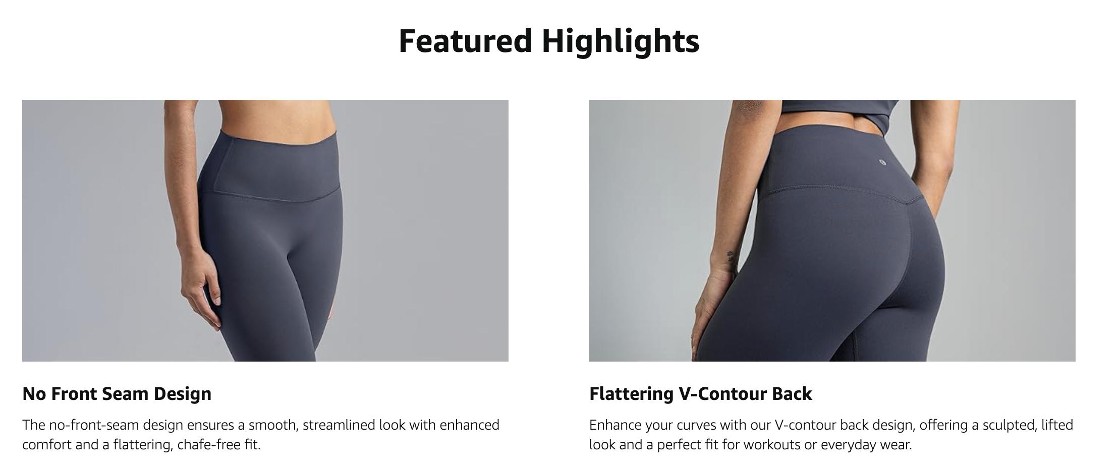 Colorfulkoala Women's No Front Seam 29.5" High-Waisted Mini Flare Leggings Seamless Front Pants Dreamlux Fabric Yoga Casual Wear