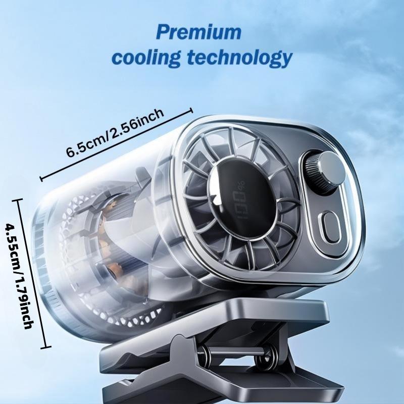 Car Clip On Fan No Cooling Function with LED Display 360 Rotation 100 ...