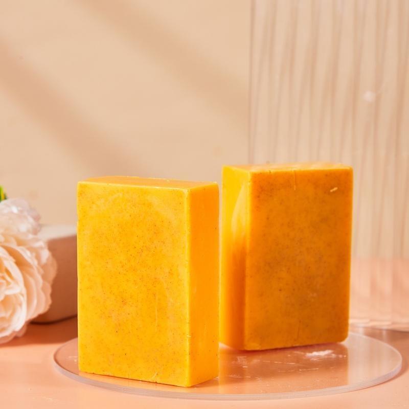 Lemon Turmeric 3pcs Kojic Acid Soap - Gentle Dark Spot Remover for Face Acne Cleanser Cream Cleansing turmeric soap Face Facial Skincare Radiant Comfort