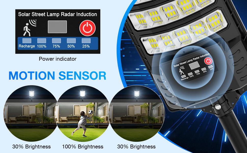 4Pack Solar Street Lights, 30000LM Outdoor Flood Light, Dusk to Dawn, IP66 Waterproof Solar Powered Parking Lot Light with Remote Control, 6500k Dimmable Security Lamp