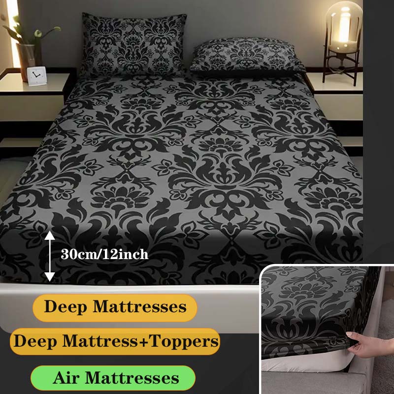 Gothic Print Bedding Set, Soft Polyester Fiber, Zipper Closure, Suitable for Twin, Full, Queen Beds, Home & Dorm Decor