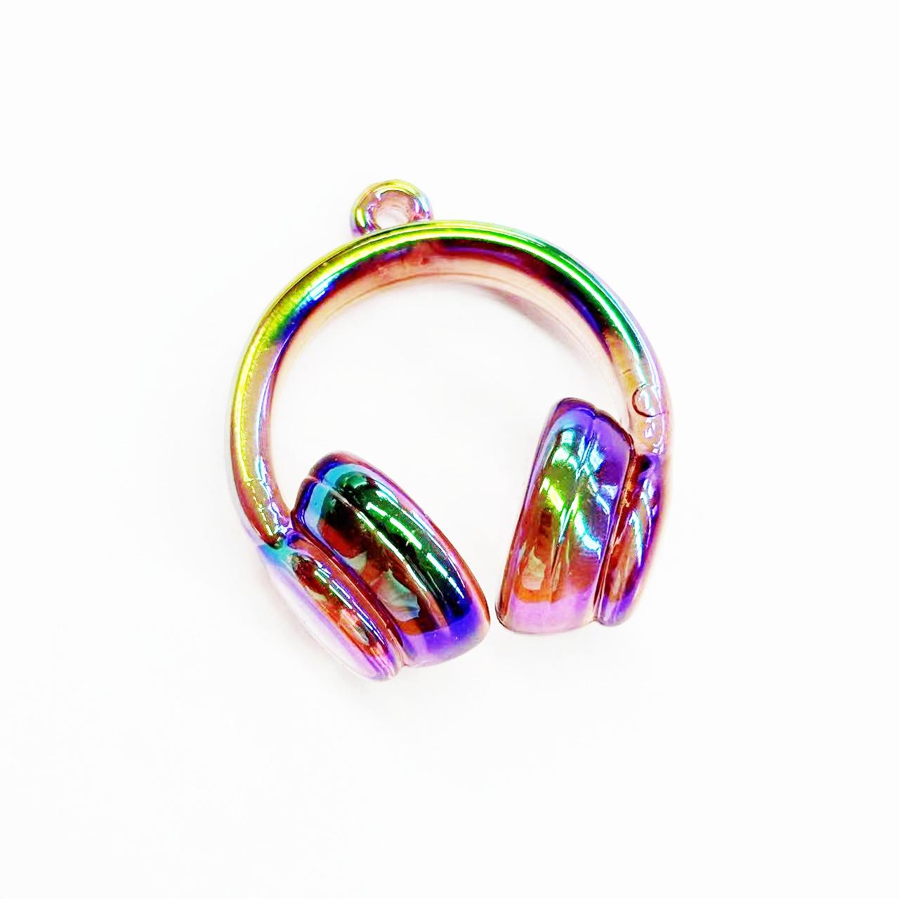 Transparent Color-Plated Laser Cut Earphone Holder Necklace Bag Clip DIY Jewelry Making Materials Accessories