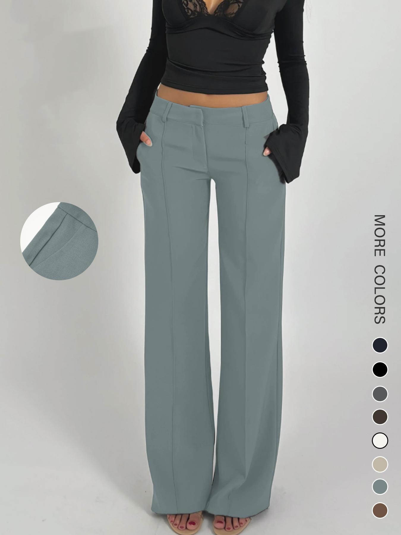 Elegant Women's Casual Pants, Loose Low Waist Straight Leg, Spring & Fall Fashion, Slimming Fit, Comfortable and Stylish