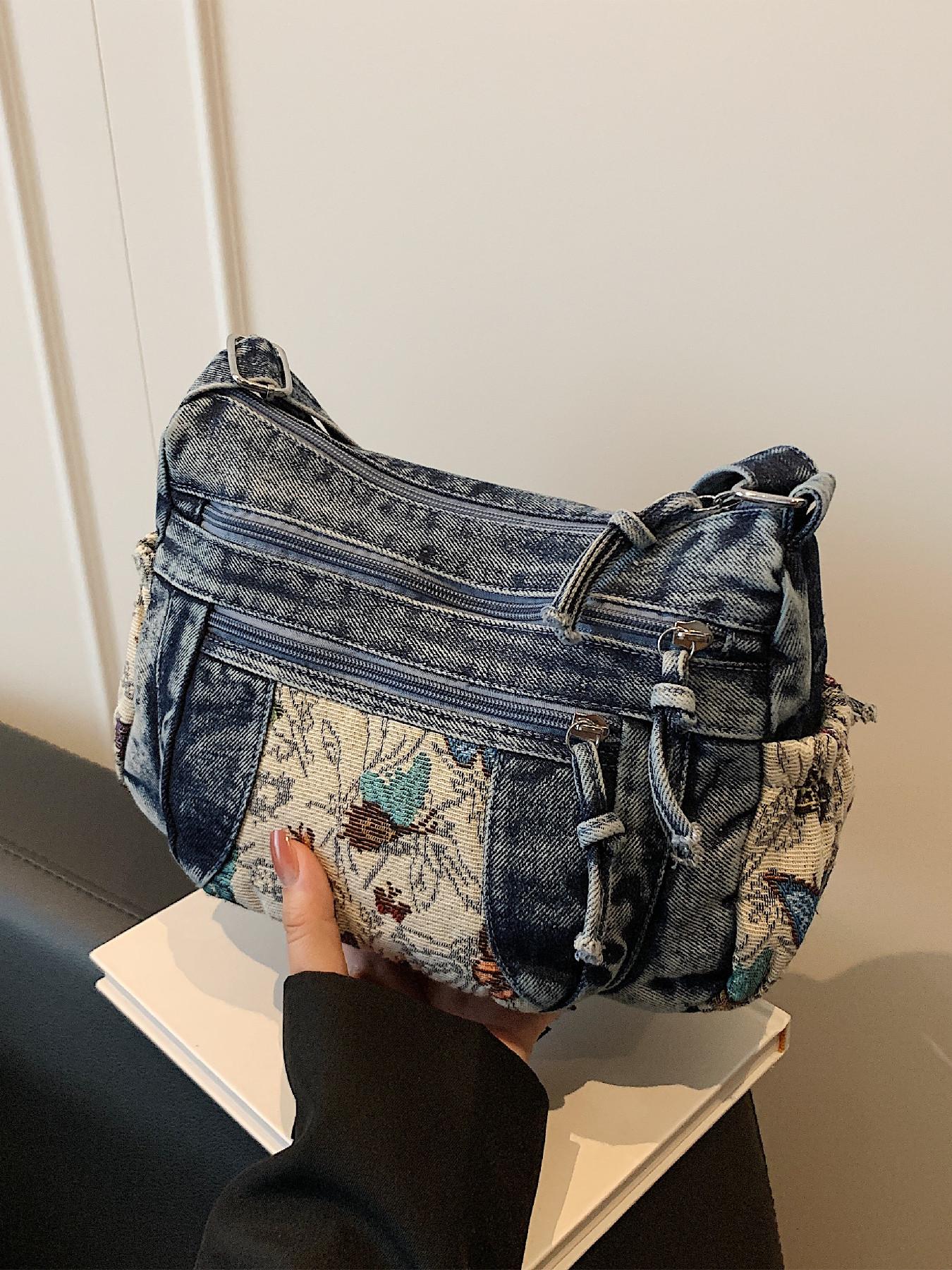 Casual Fashion Multi-Pocket Butterfly Design Bag, Shoulder & Crossbody Handbag, Stylish Women's Accessory for Daily Use