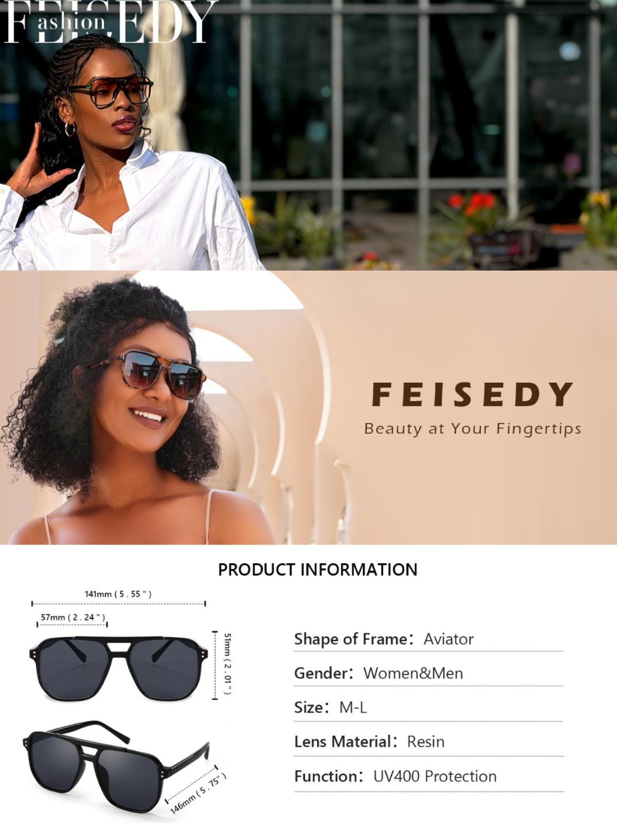 FEISEDY Retro Square Sunglasses Women Men 70s Vintage Trendy Plastic Frame Sun Glasses B2835 FEISEDY Retro Square Sunglasses Women Men 70s Vintage Trendy Plastic Frame Sun Glasses B2835