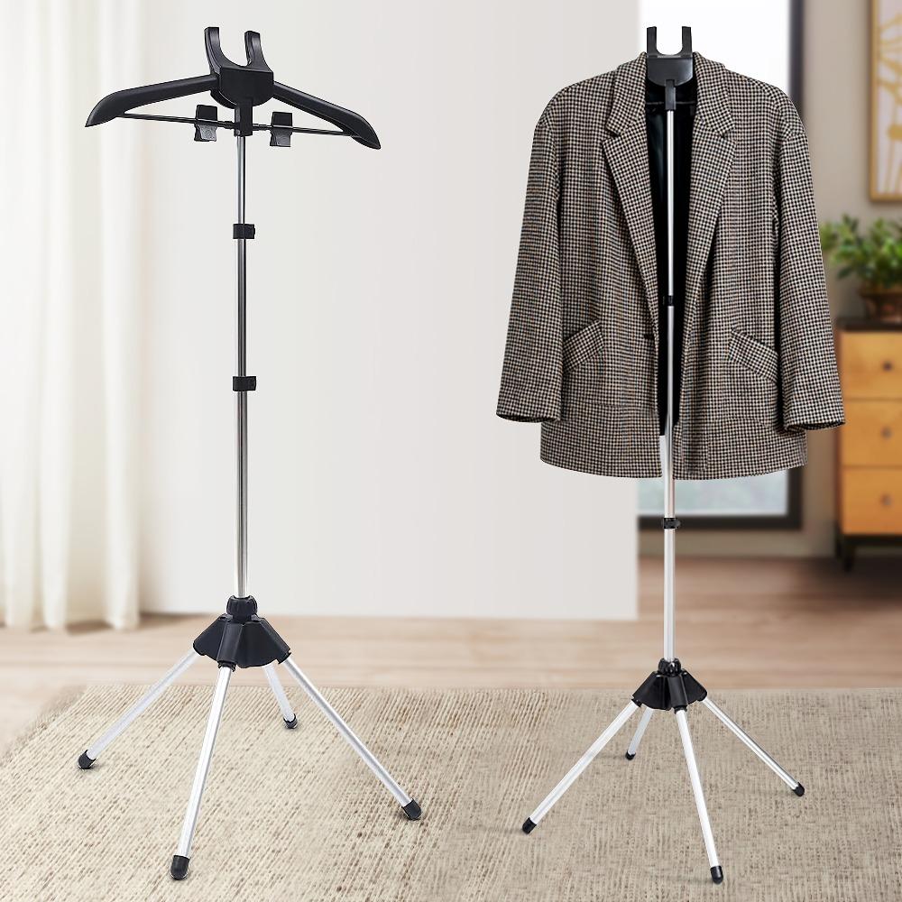 1 set includes 1 ironing hanger + 1 handheld ironing board. Retractable height adjustable, foldable for space saving and easy to carry. Thickened tube with strong load-bearing capacity, can store clothes. Suitable for home, hotel and dormitory use.