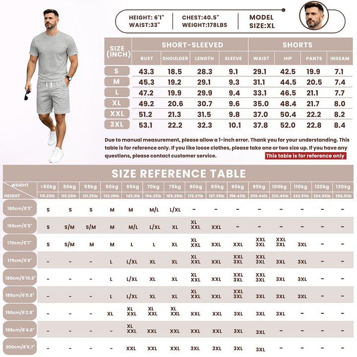 Men’s Summer 2 Piece Set, Short Sleeve T Shirt and Drawstring Shorts Matching Outfit, Lightweight Breathable Casual Set for Beach, Vacation, Gym, Travel, Running, and Daily Wear