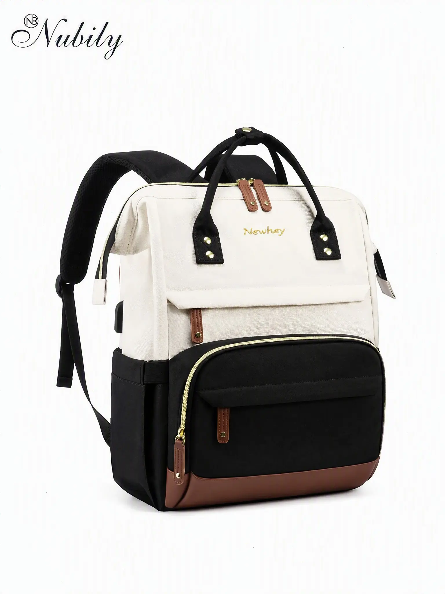 17.3 Inch Laptop Backpack for Women, Water Resistant, Large Capacity, Multi-Compartment, with Luggage Strap, Ideal for Work & Travel