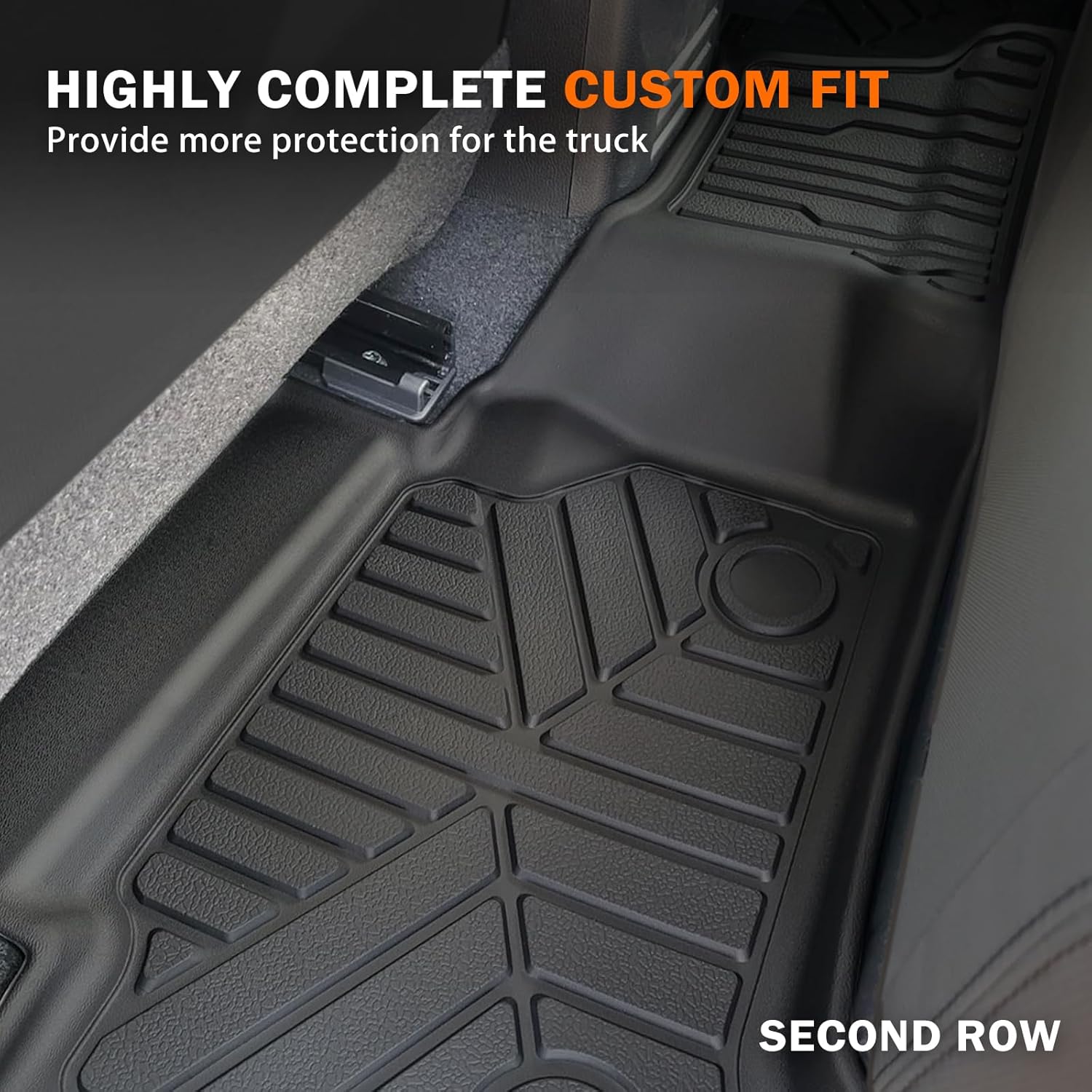 Canvcle Custom Fit Floor Mats for 2016-2026 Toyota Tacoma Double Cab Automatic All Weather TPE Rubber Liners Non-Slip & Odorless