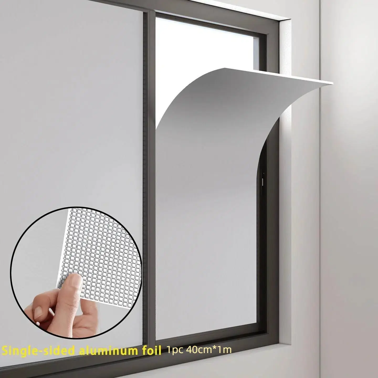 Summer Window Insulation Film, No Glue Required, UV Blocking, Easy Installation, Suitable for Bedroom, Balcony, Kitchen, Living Room, Office