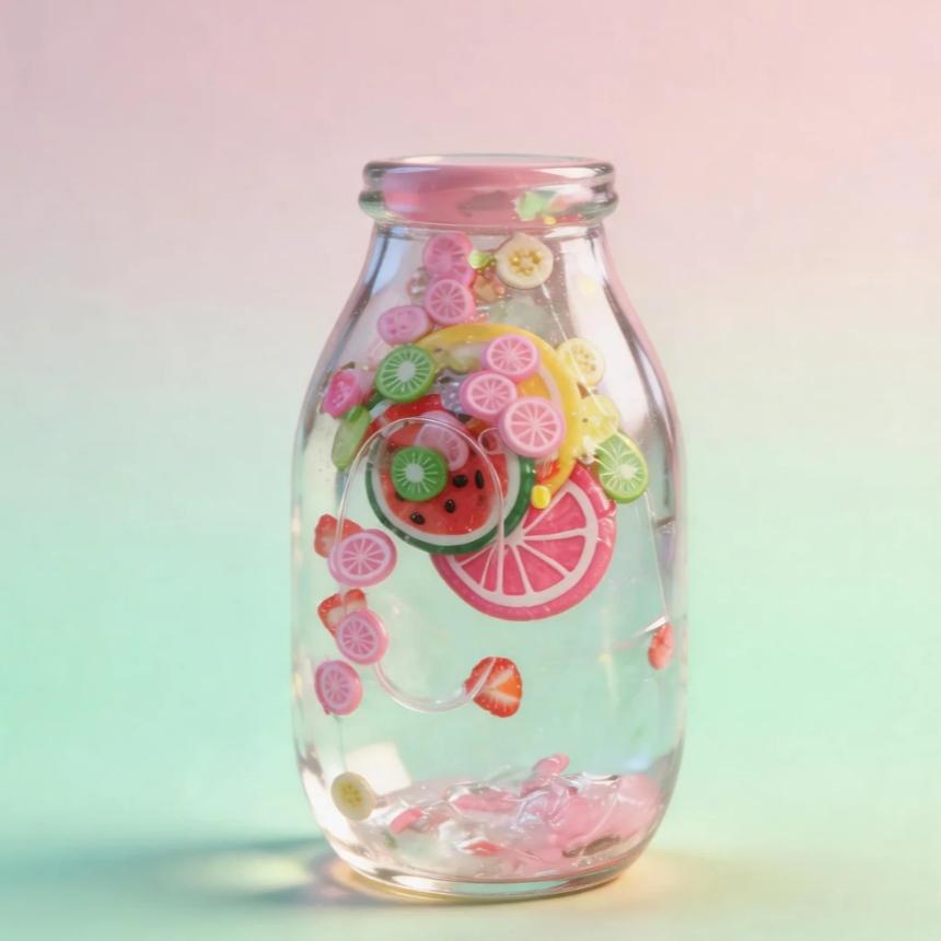 Maltose Drifting Bottle Pinch Music, Colorful Glitter Bottle, Slow Rebound Stress Relief, Decompression Squeeze, Creative Toy for Fun and Relaxation