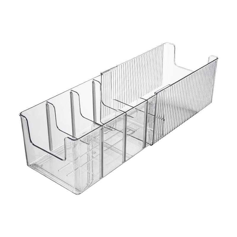 Expandable Divided Storage Box, Adjustable Compartment Organizer, Space-Saving Container for Home Organization, Multi-Functional Rack