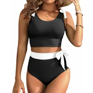 Yonique Two Piece Tummy Control Swimsuits - U-back High Waisted Bikini Modest Bathing Suit Two Piece Vacation Swimwear for Women SwimWeek DealsForYouDays