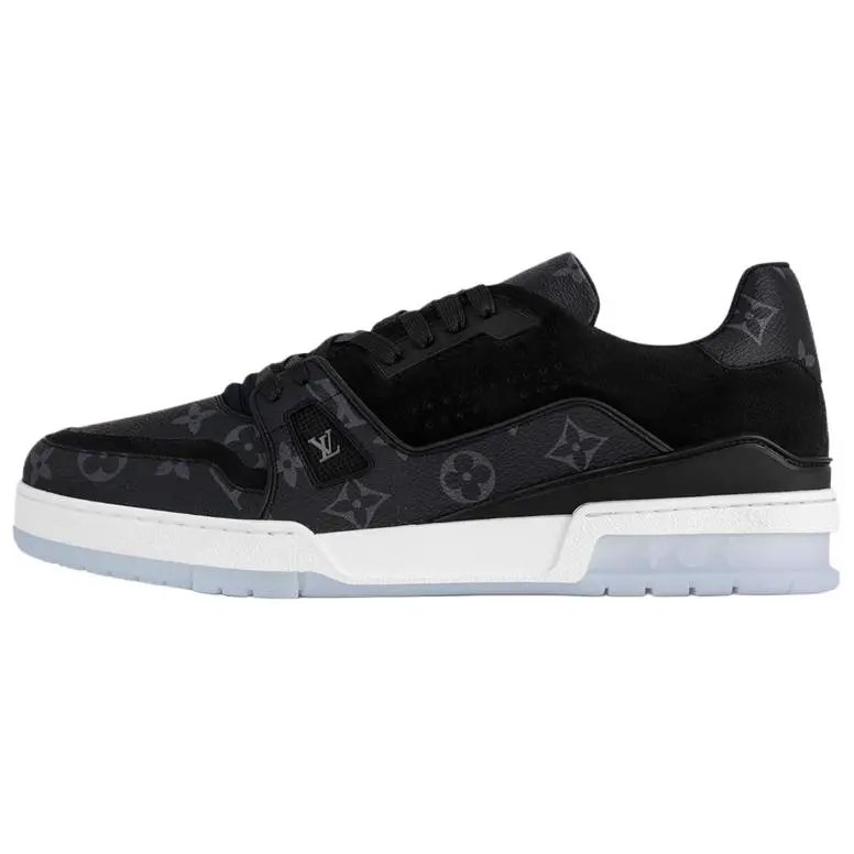 Louis Vuitton Men's Low-Top Lace-Up Round-Toe Fashion Sneakers Verifiable, with credentials and supporting global authentication