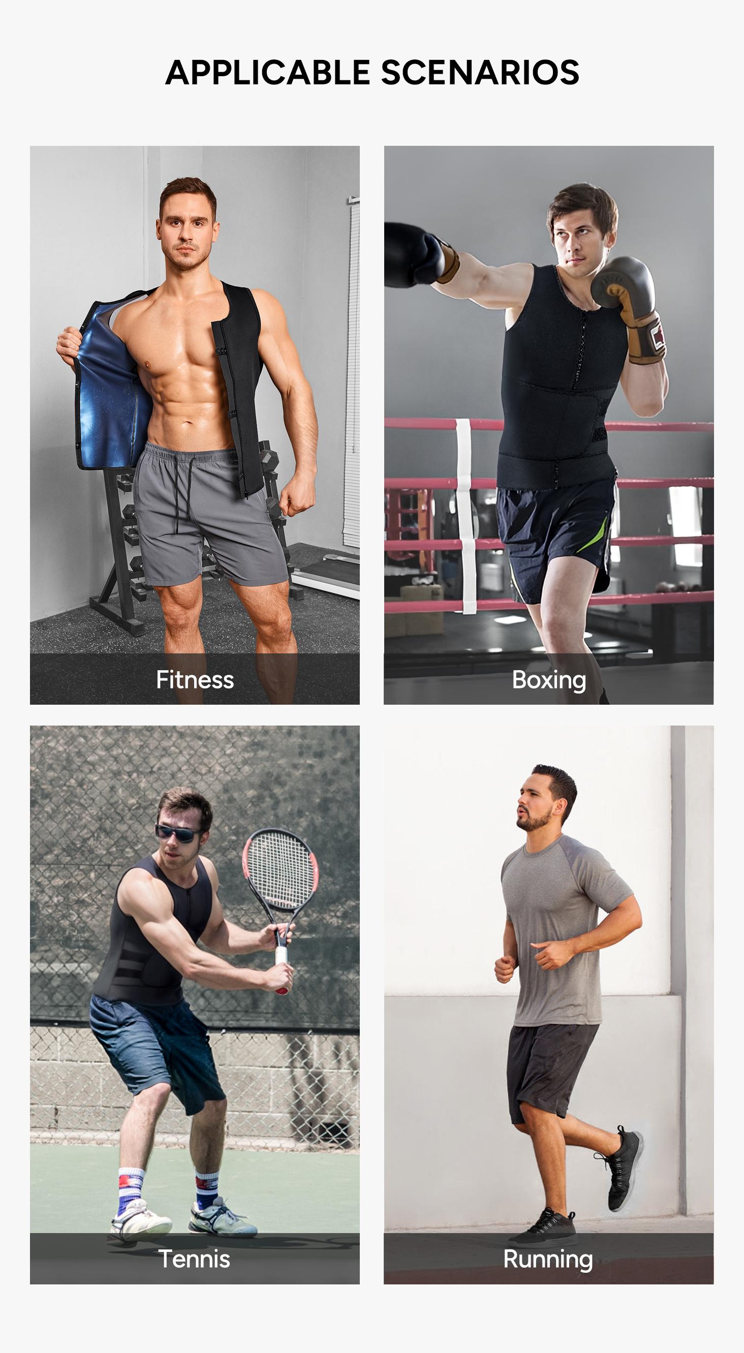 Nebility Men's Thermal Sauna Vest - Heat-Reflective Coating Compression Shirt Masculine Menswear