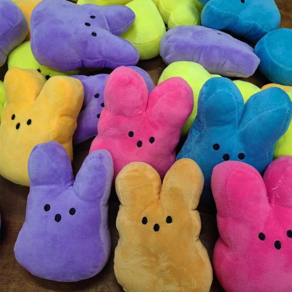 Easter Bunny Plush Peeps Dolls, Crystal Velvet Easter Gift, Soft Stuffed Toys for Kids, Perfect Easter Decoration, Soft Stuffed Animal