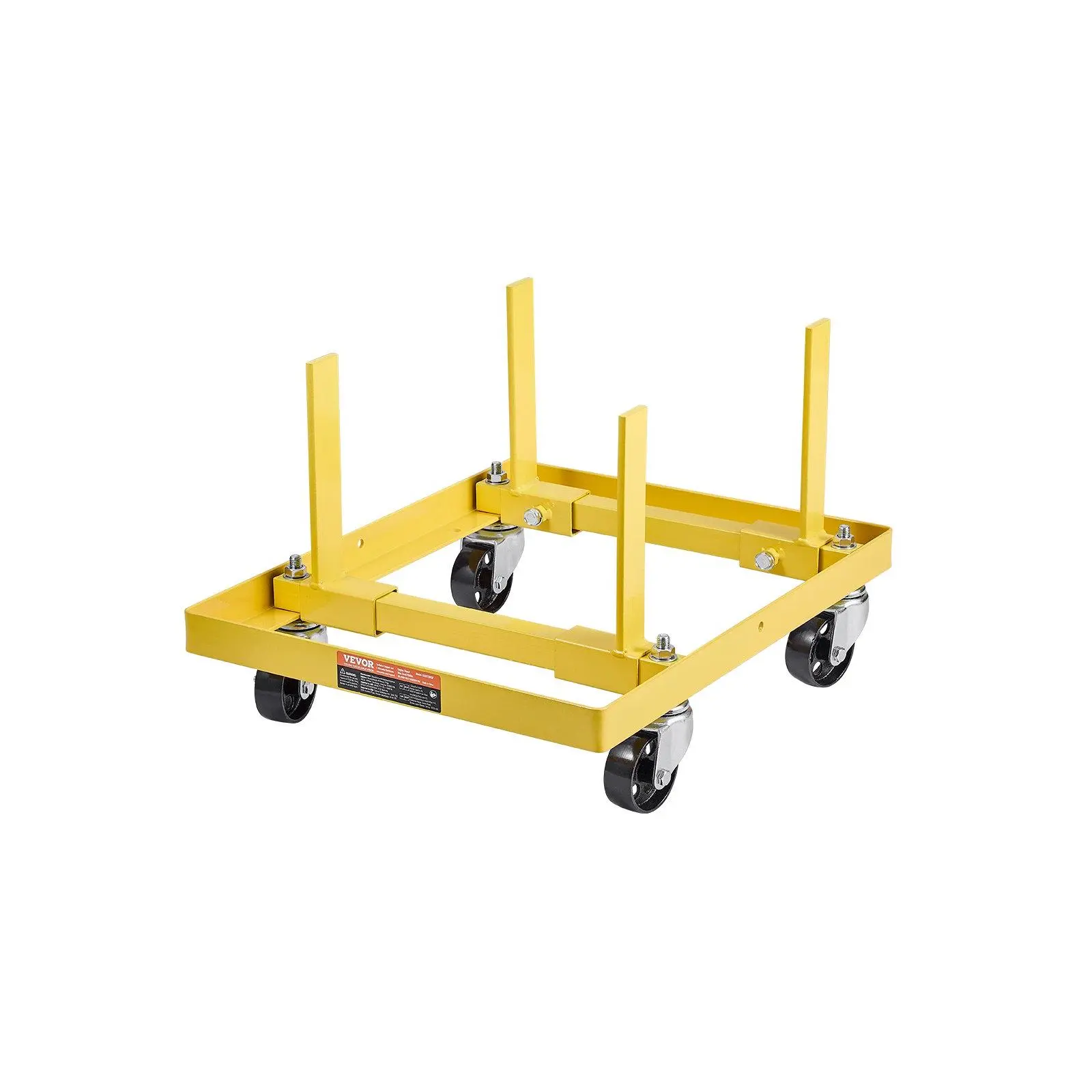 VEVOR Engine Stand, 750 LBS Load Capacity Engine Motor Stand with Adjustable Width Length, Heavy-Duty Steel Motor Holder with 4 Swivel Casters and 2 Ratchet Straps, Suitable for Most Engines