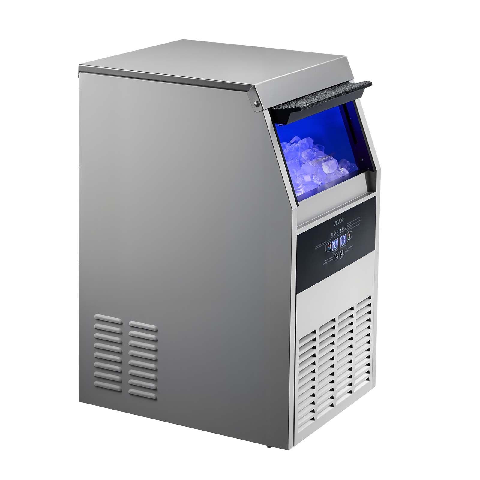VEVOR Commercial Ice Maker Machine, 160 lbs/24h with 30 lbs Storage Capacity, Built-in/Freestanding/Under Counter, Stainless Steel Ice Maker with LED Display & Self-Cleaning, for Home Bar Restaurant VEVOR Commercial Ice Maker Machine, 160 lbs/24h with 30 lbs Storage Capacity, Built-in/Freestanding/Under Counter, Stainless Steel Ice Maker with LED Display & Self-Cleaning, for Home Bar Restaurant