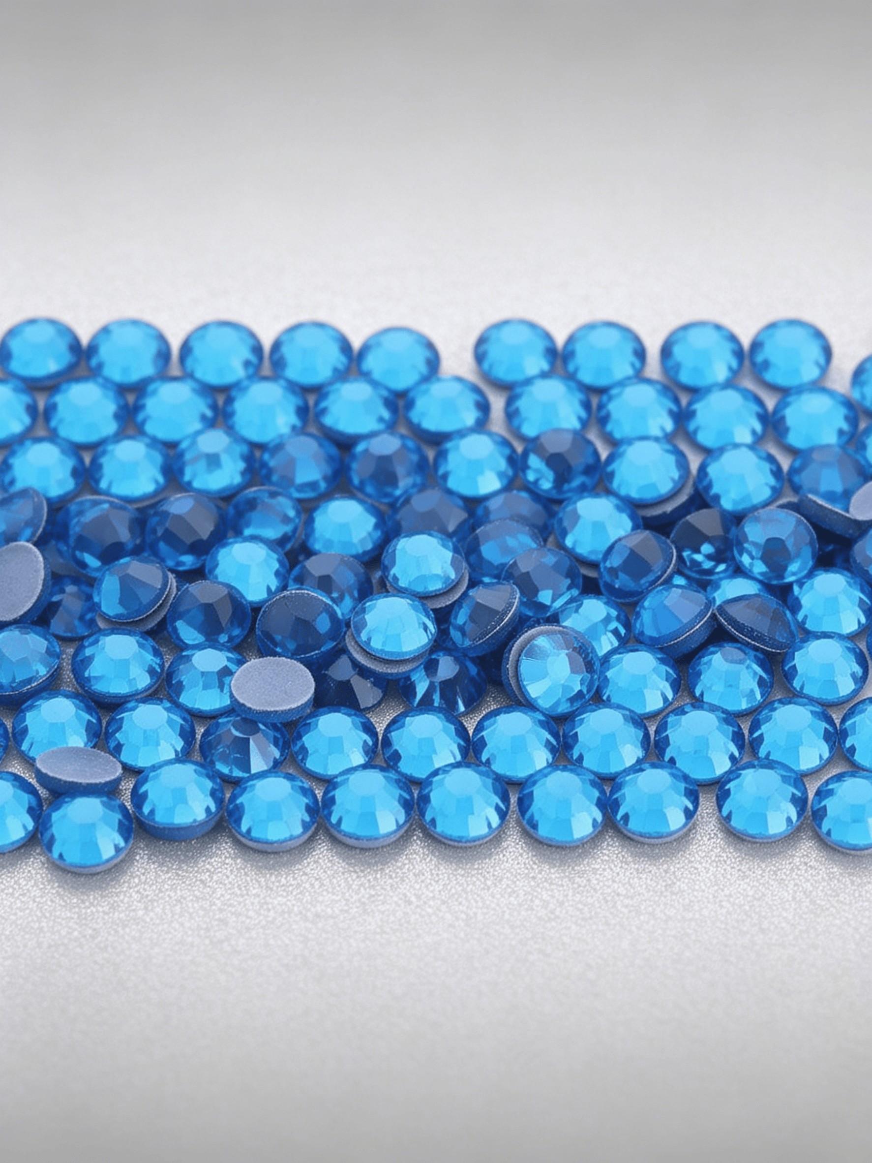 2880pcs Transparent Cape Blue Hot Pressed Glass Rhinestones, DIY Jewelry Accessories, Perfect for Creative Designers, All Seasons