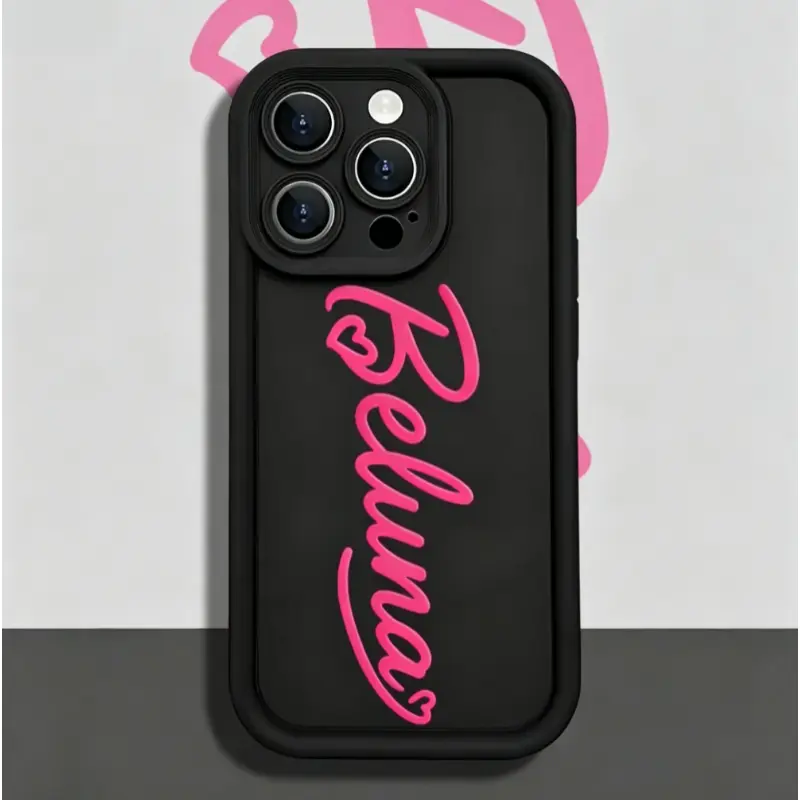 Pink letter Phone Case for IP17 AIR 17 PRO 16 PRO 15  PRO MAX  14 PLUS 13 PRO 12 11 PRO XS MAX X XR SAMS Galaxy S25 Ultra S24 S23 S22 Plus Shockproof Protective Cover Full Protection Anti-Drop Installation