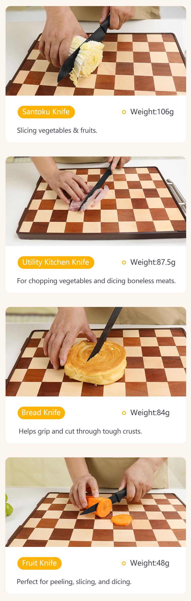 19 Piece Kitchen Knife Set, High Carbon Stainless Steel, Sharp Includes Serrated Steak Knife Set with Combination Chef's Knife, Bread Knife, Scissors, Knife Sharpener Stick, Acrylic Storage Holder, All in One