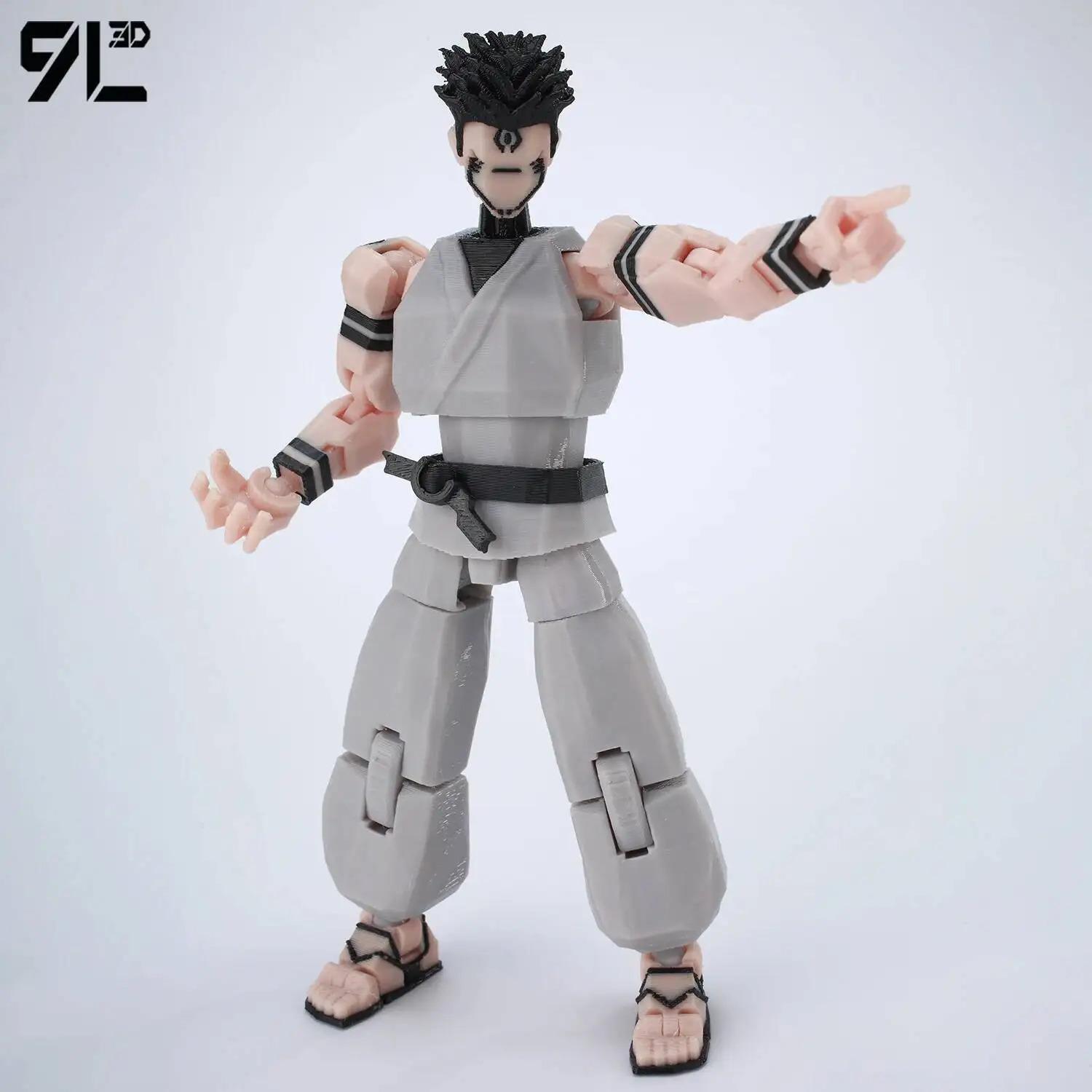 5.5 Inches 9L3D Printed Grey Articulated Action Figure Model Dummy13 T13, Artist-Friendly Collectible Anime Figure, Toy Photography Prop, Easter Gift, Stress-Relief Decoration