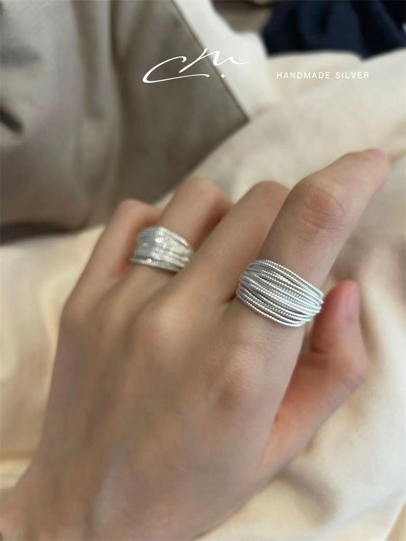 Adjustable Open Ring Minimalist Stacking Rings Set Dainty Geometric Line Design Fine Jewelry Gift for Women