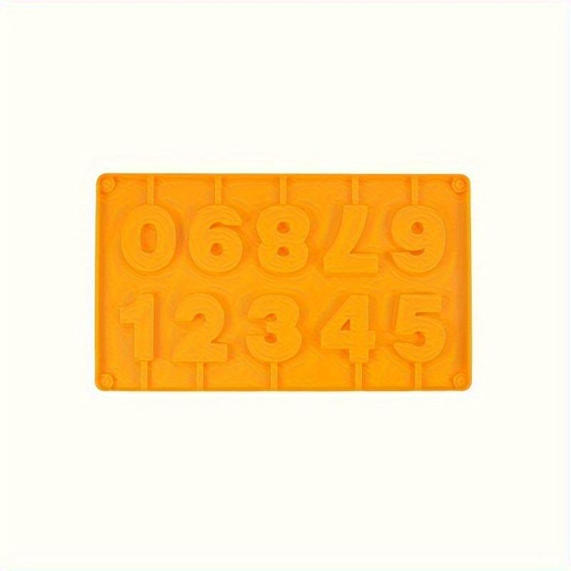 3D Numbers Lollipop Mold - Reusable Cake Candy Snack Baking Mold - Uncharged Kitchen Accessory for Baking Tools