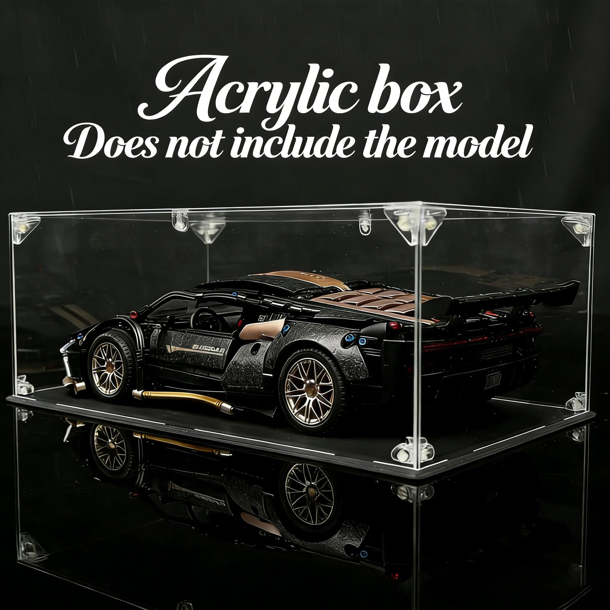 Acrylic Car Model Display Case, 1:14/1:18/1:24/1:32 Scale, Detachable Base, Dustproof, Easy Install, Gift for Car Enthusiasts