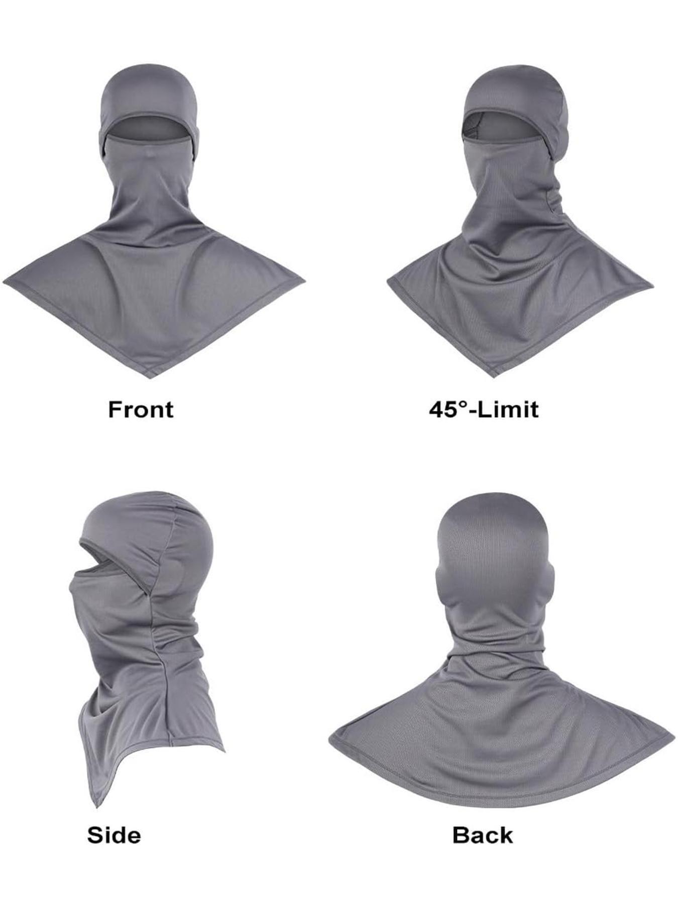 6 Pack Breathable Long-Length Full Face Mask for Men & Women, Sun Protection Quick-Dry Fishing Head Cover, Sweat-Absorbent Sports Balaclava