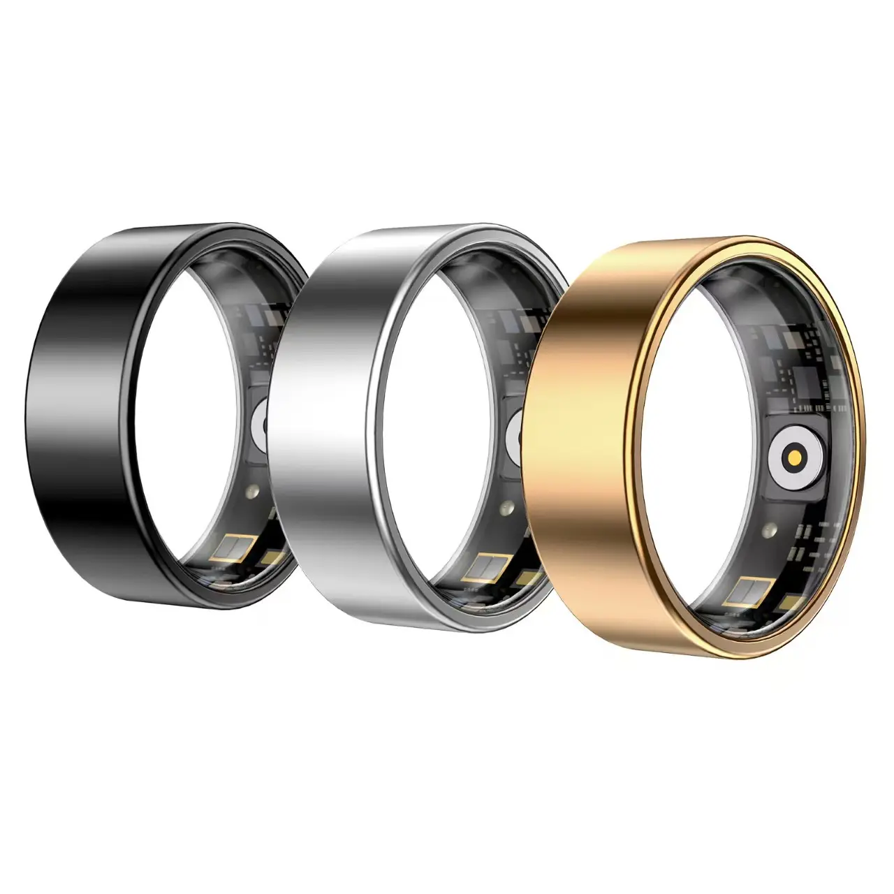 Women's AURA Rose Gold Smart Ring - Wearable Bluetooth Health Tracker Ring, Wireless Fitness Tracker, Fitness Wearable with Sleep & Temperature Monitoring, Long Battery Life, Top-Quality Fashion Jewelry