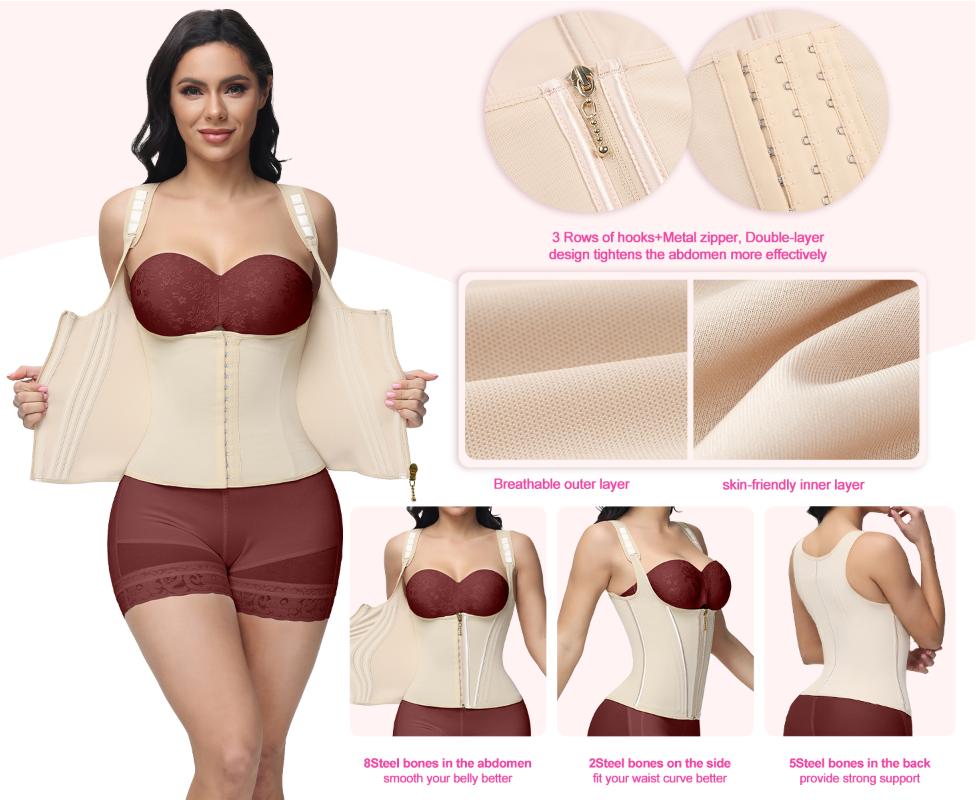SHAPESHE Waist Shapewear Corset Hourglass Girdle Workout Waistband Bodysuits for Women