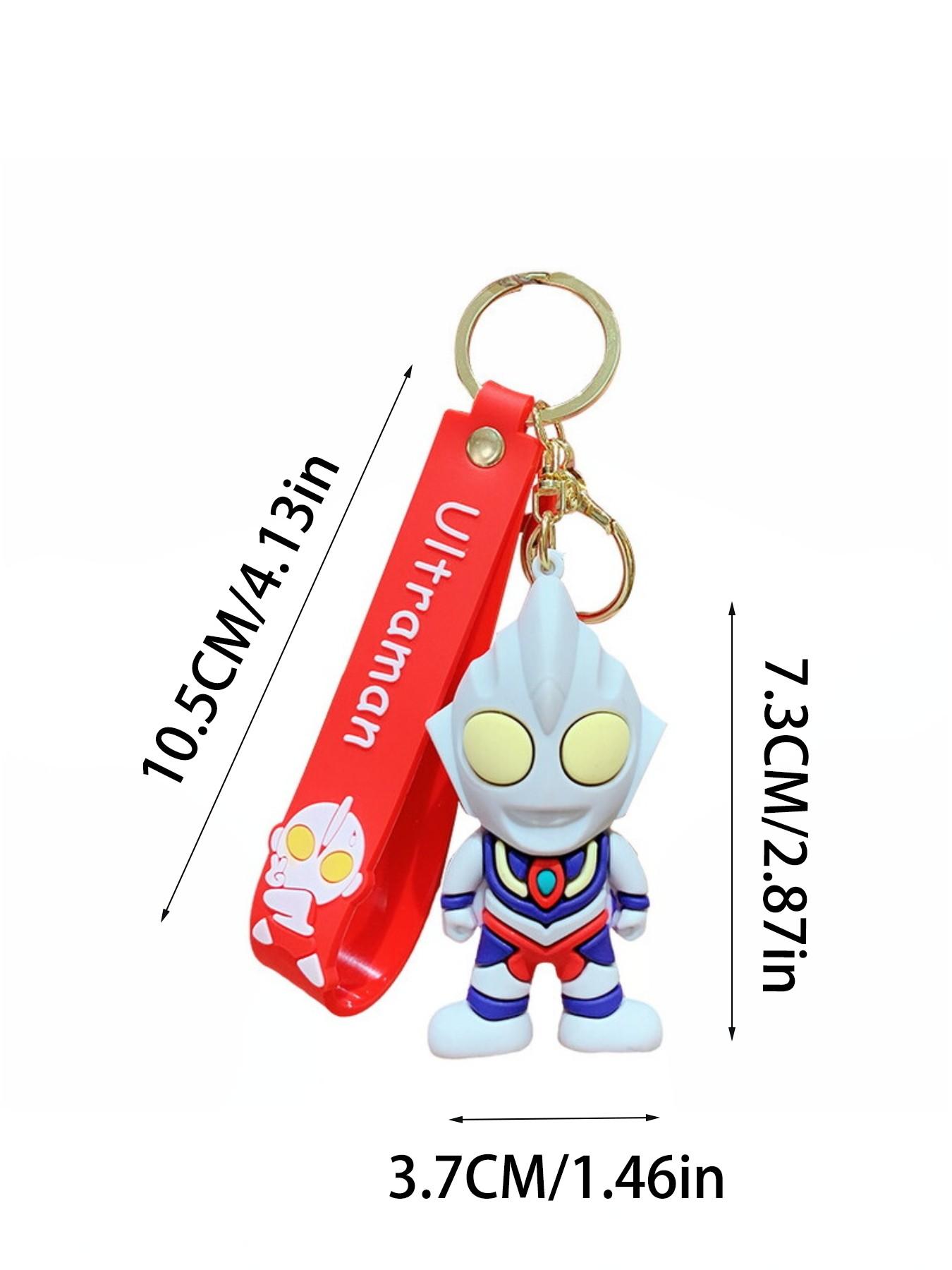 Cute Cartoon Ultraman Keychain, Creative Ultraman Figure Car Bag Pendant, Small Gift for Holidays, Fun Accessory for Kids and Fans
