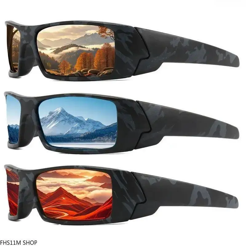 Men's Wrap Around Outdoor Eyewear, Heavy Duty Gorpcore Frames with Polarized UV400 Lenses - Performance & Impact-Resistant, Polarized Lenses, Outdoor Sports