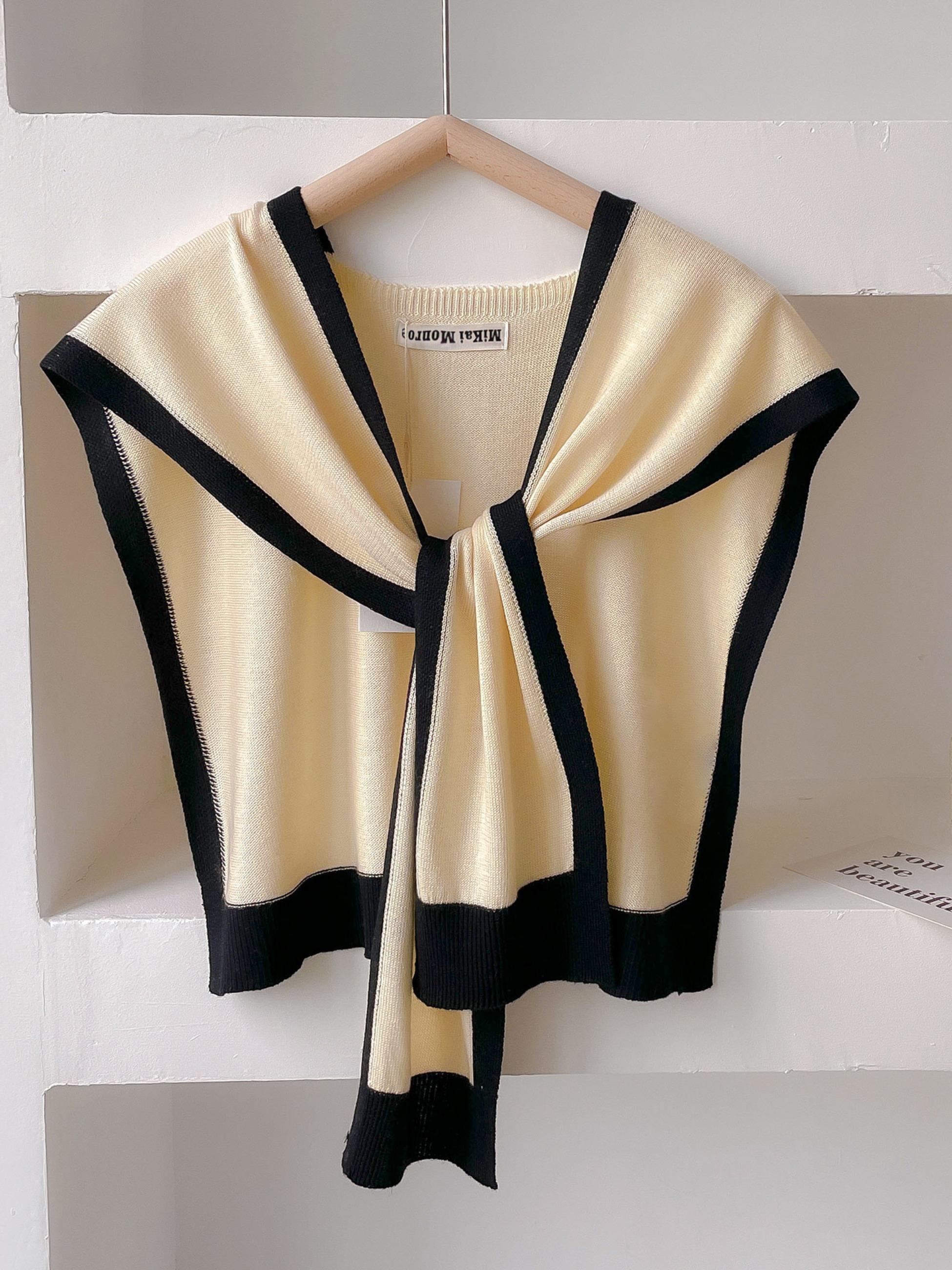 Women's Colorblock Shawl, Casual Soft Comfortable Shawl for Daily Wear, Fashion Accessories for Women & Girls Scarf