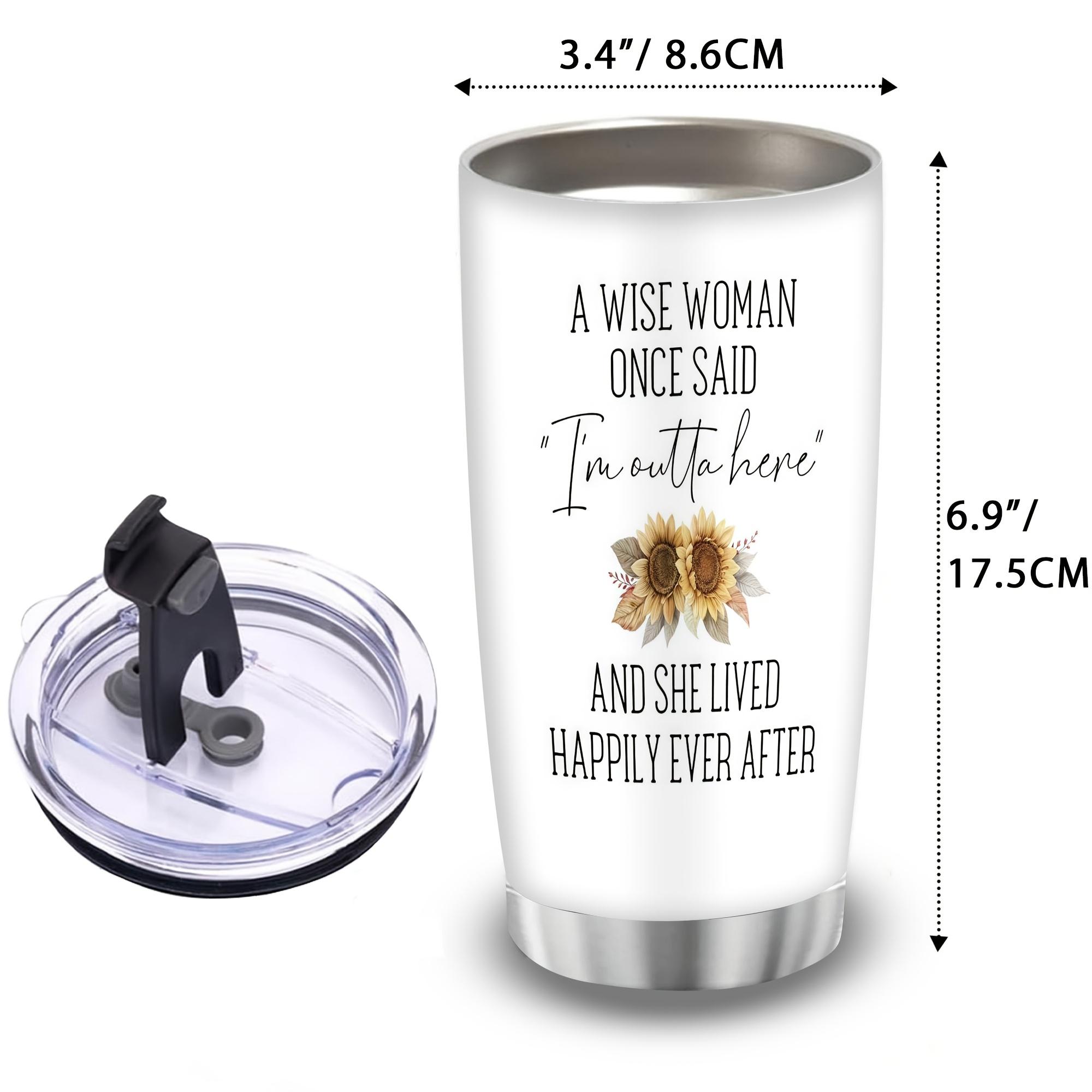 Retired 2026 Tumbler - Retirement Gifts For Women 2026 - A Wise Woman Once Said Stainless Steel Mug 20oz - Retirement Cup - Thank You Gifts For Coworkers, Nurse, Boss, Mom, Sister, Teacher, 1pc