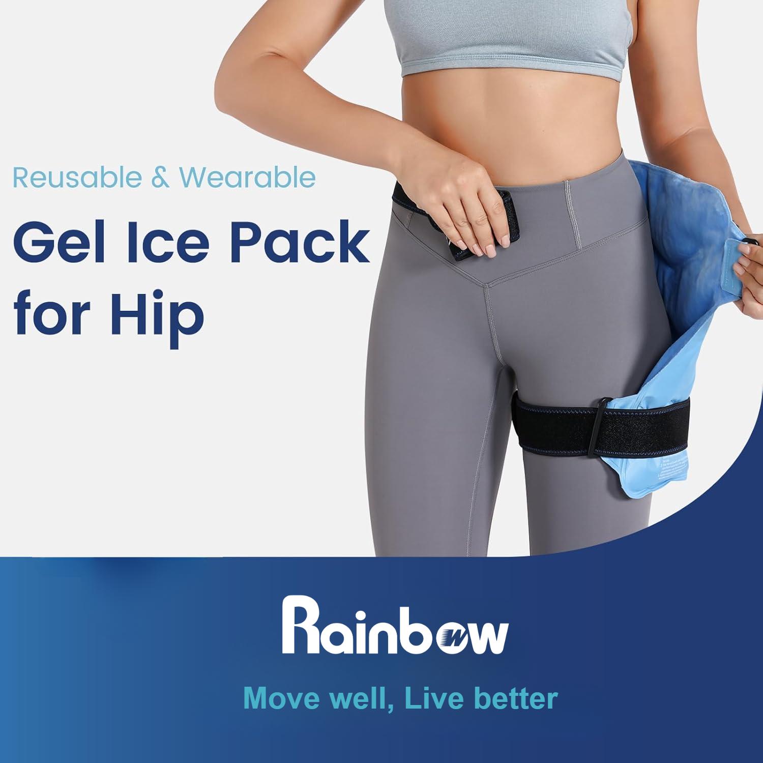 Rainbow Gel Ice Pack Reusable for Pain Relief, 15 × 12" Cold Packs for Back Shoulder, Hip, Wrap Around Entire Knee, Hot Cold Compress Therapy