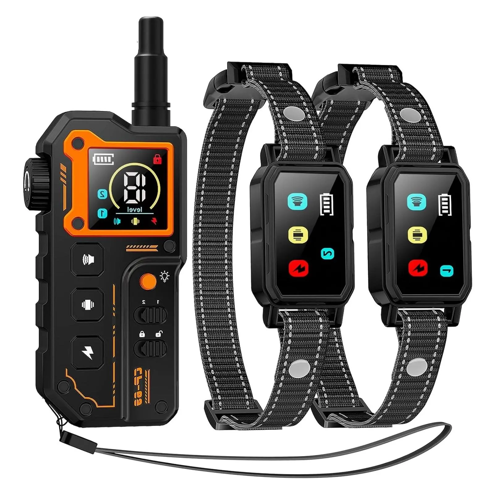 Dog Training Collar for 2 Dogs 10-120 lbs - 3300FT Remote Range, IPX7 Waterproof with Beep, Vibration, Safe Shock Modes, Keypad Lock & Flashing LightGift