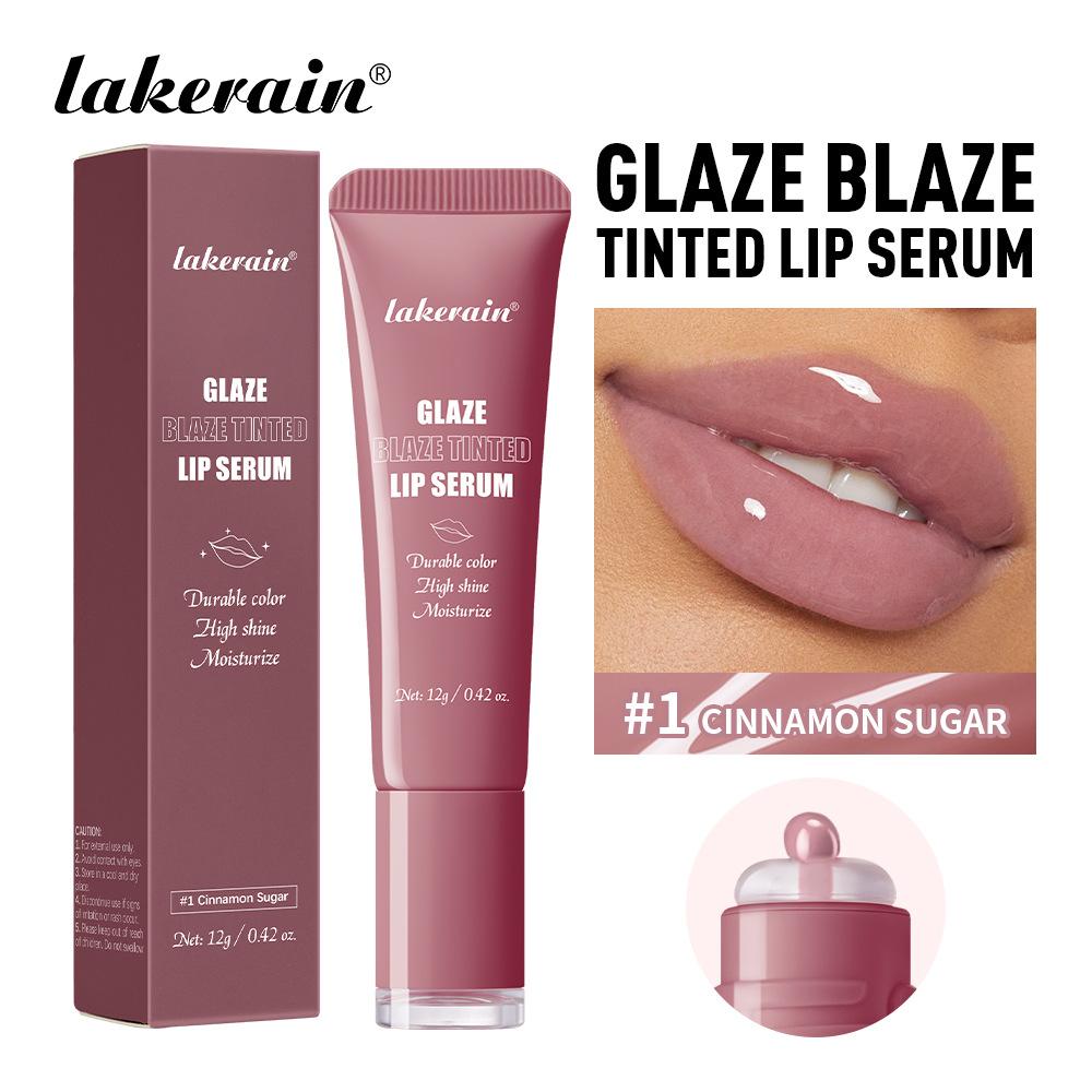 1 Piece Donut-shaped Peptide Essence Lip Gloss, Moisturizing Lipgloss, Long-lasting Moisturizing Tinted Lip Balm, Versatile Lip Makeup for Daily No-makeup Looks