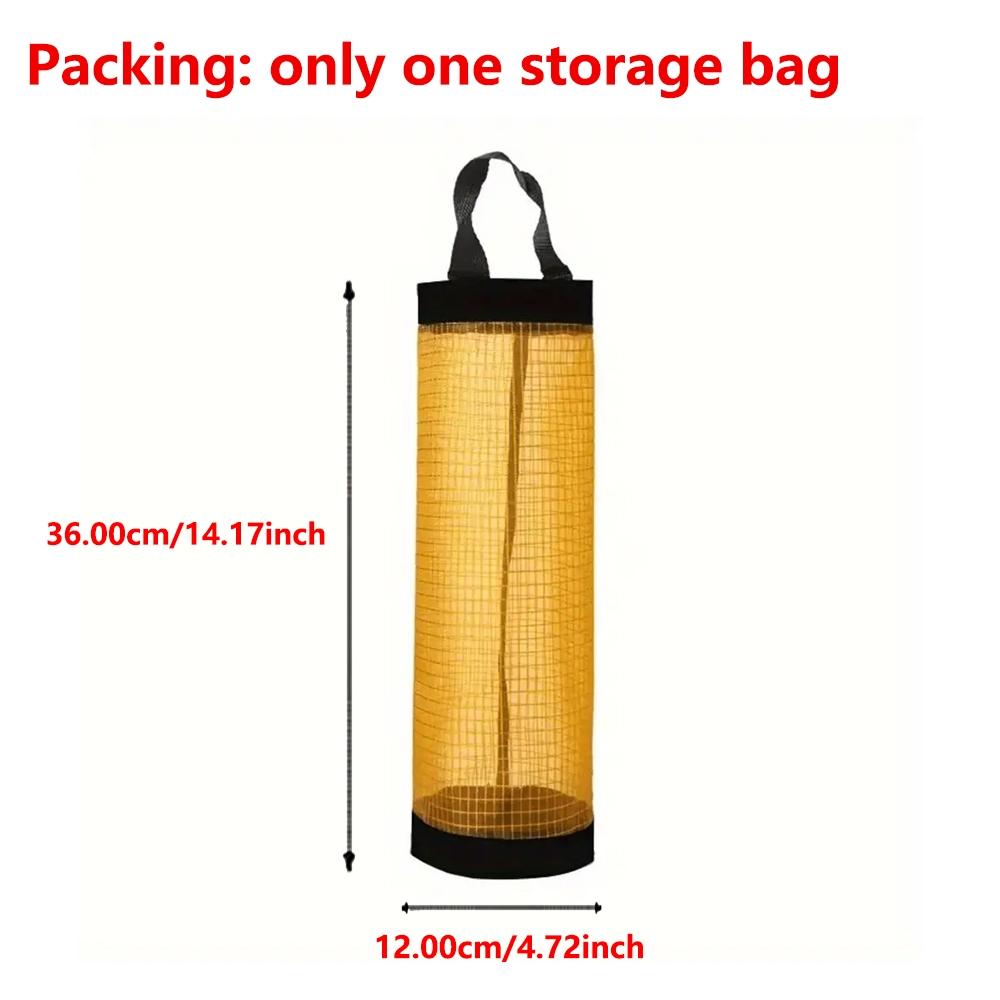 Space Saving Mesh Waste Bag Organizer, 1 Count/2 Counts Wall Mounted Garbage Bag, Household Shopping Bag Storage Container for Home Kitchen