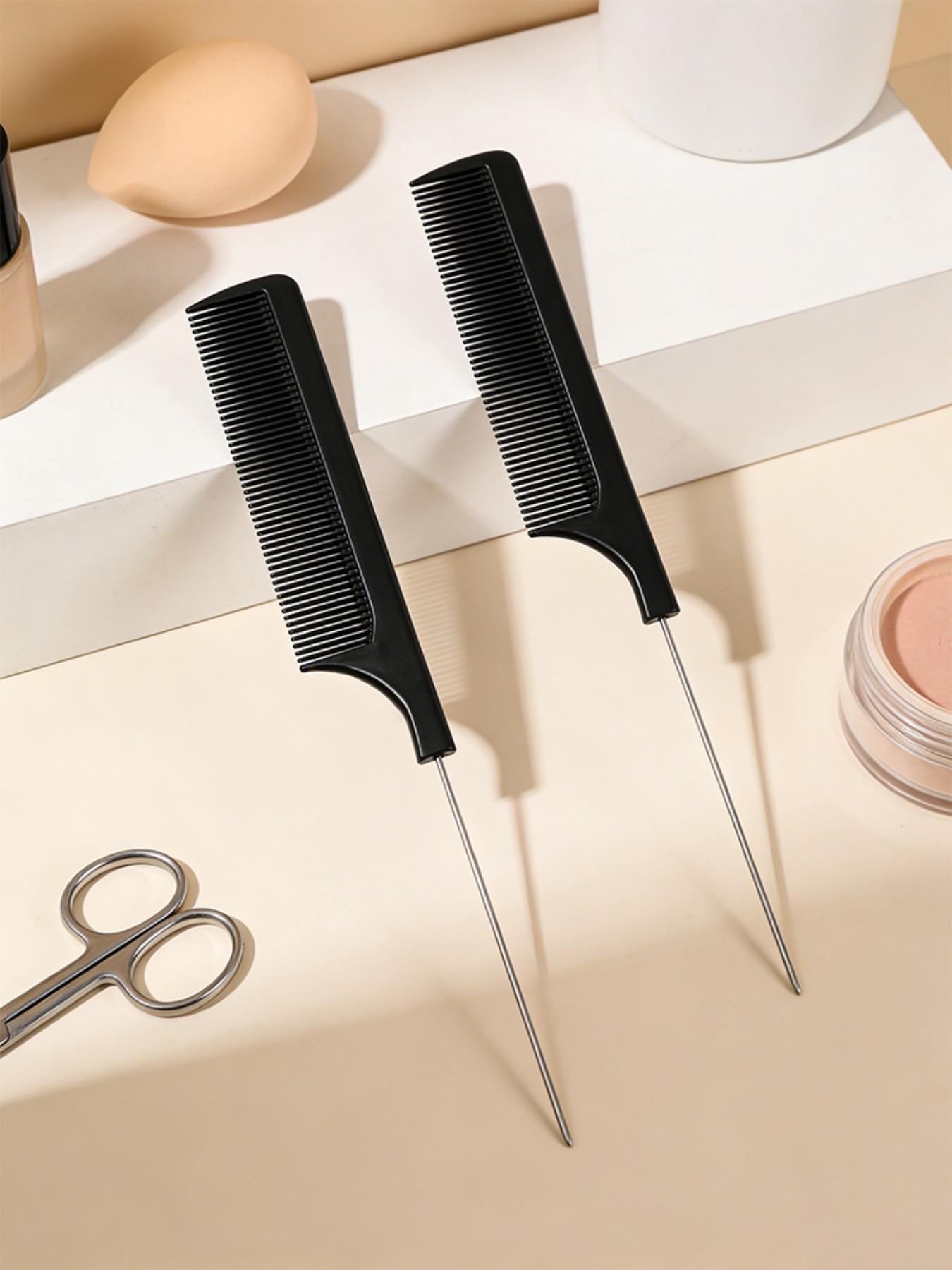 Anti-Static Comb Set, Fine Tooth Dense Combs, Steel Needle Tail Comb, Hair Styling Tool for Home and Salon Use