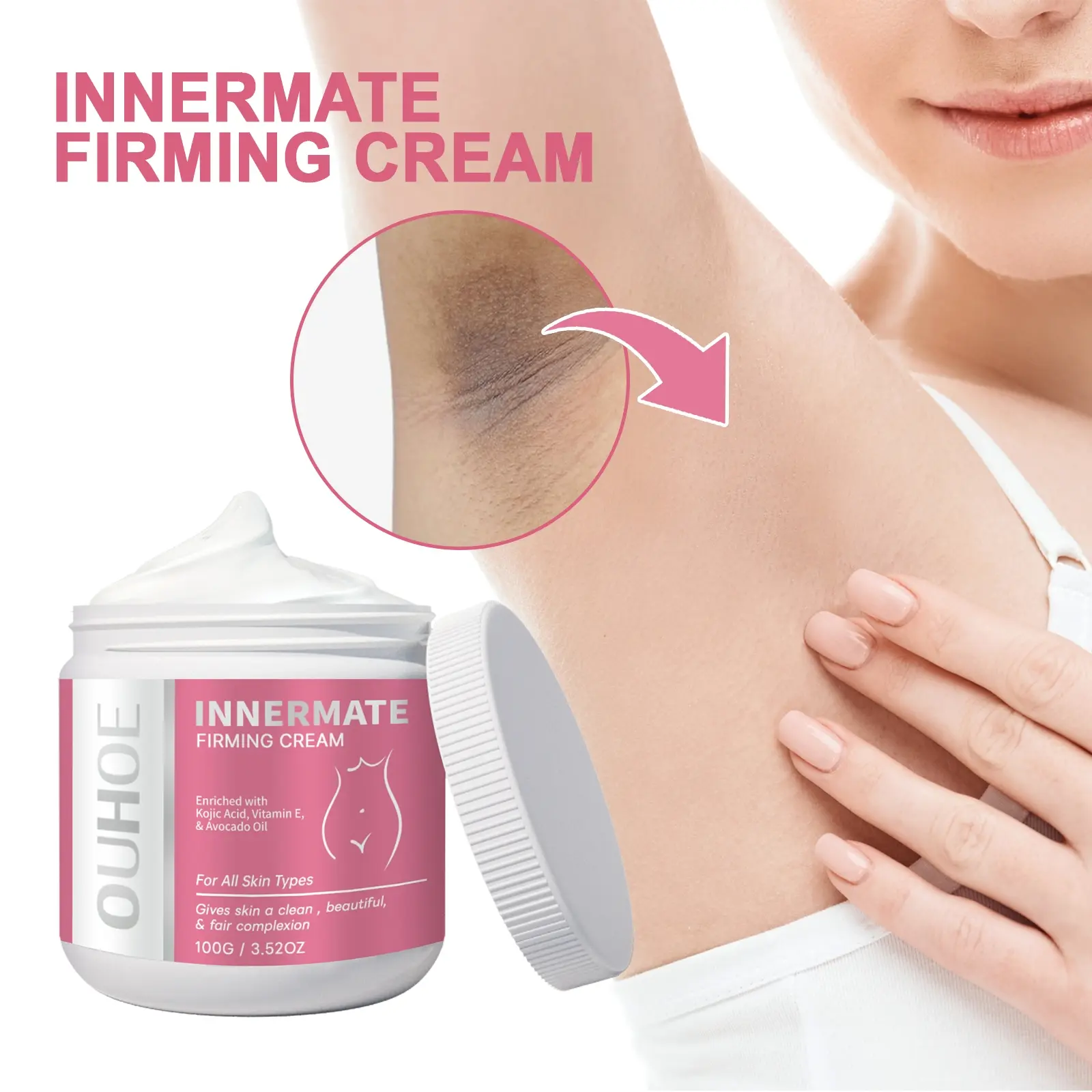 Body Brightening Cream, Joint Thigh Inner Side Repair Dark Spots, Moisturizing Hydrating, Whitening Illuminating Skin, Body Care Cream