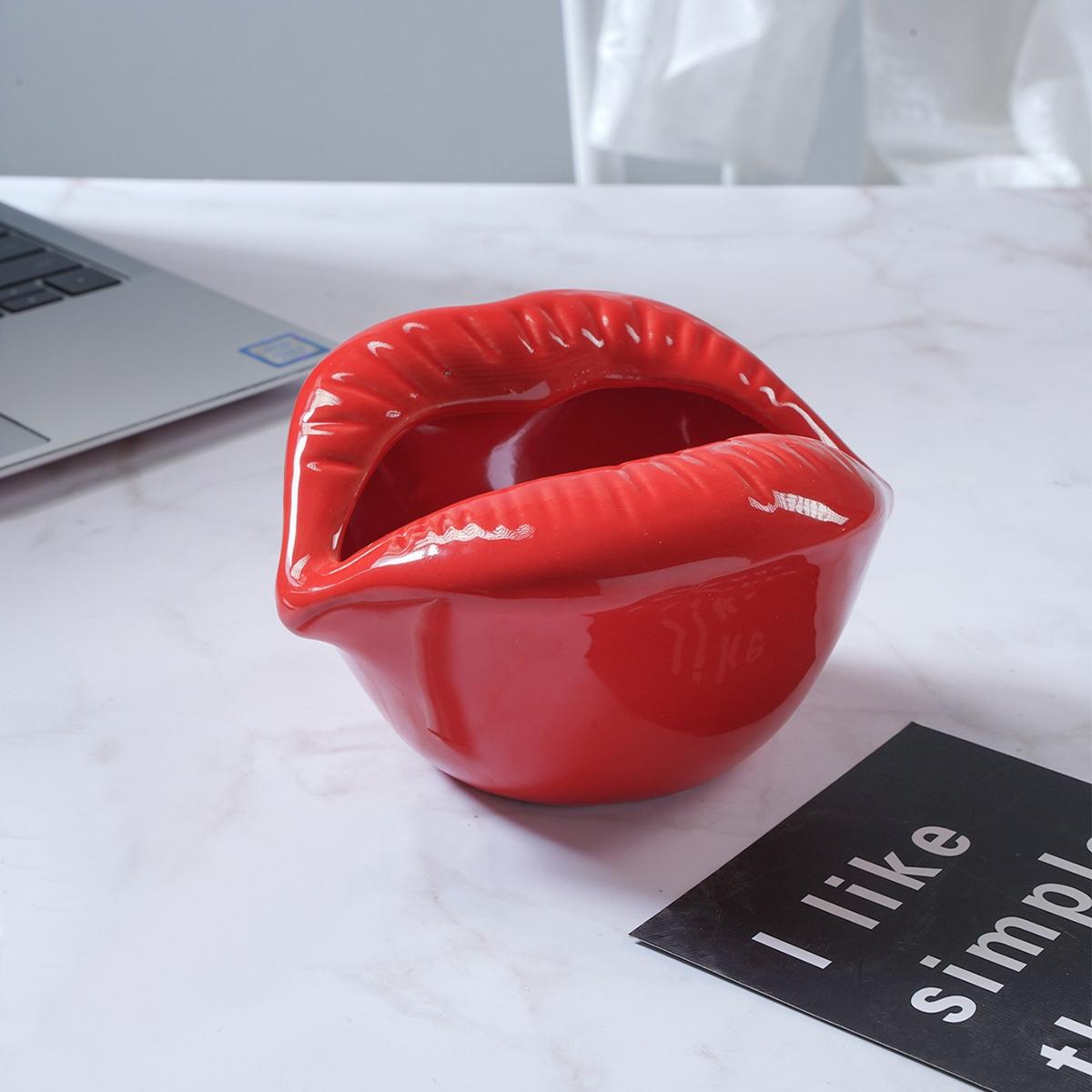 Lips Resin Storage Box, Cute Photography Prop Decorative Box, Handmade Desktop Organizer, Home Decoration Craft, Small Items Holder